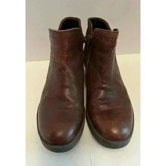 Fly London Brown Leather Ankle Boots Women’s Size EU 37 – Low Heel Booties - Picture 9 of 16